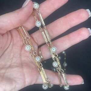Elegant Gold and Pearl Necklace/ waistchain